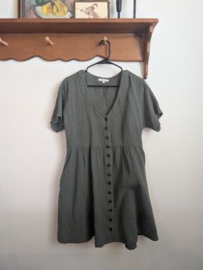 Madewell Lightspun Button Front Dress